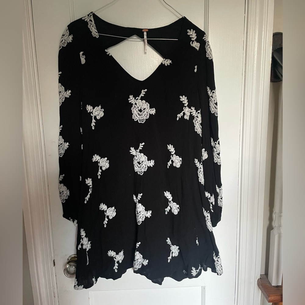 Free People Austin Emma Floral Embroidered Dress Size XS